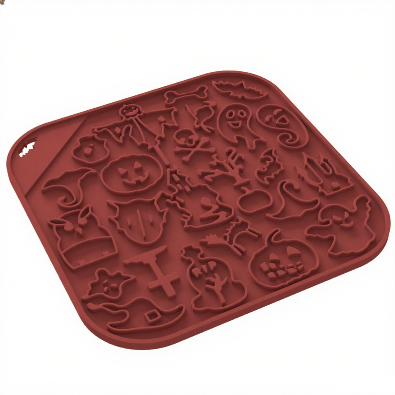 Halloween Red Anti-Slip Silicone Pet Feeding Bowl – Slow Feeder Design for Cats & Dogs