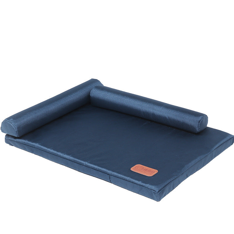 Waterproof Dog Bed with Pillow – Washable Oxford Mattress for Medium & Large Dogs