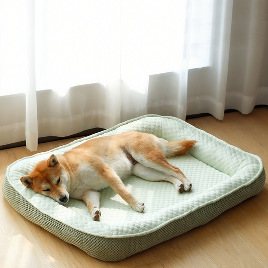 Cooling Ice Silk Pet Bed – Breathable, Washable Summer Dog & Cat Nest