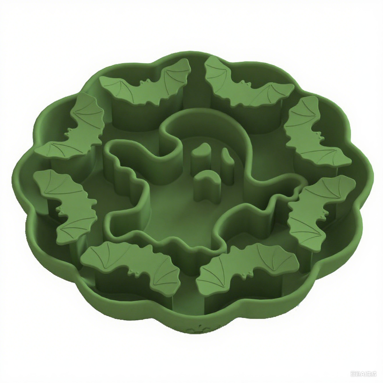 Pumpkin Halloween Green Hot Sale Silicone Slow Feeder Pet Bowl with Suction Cup – Cat & Dog Food Dish