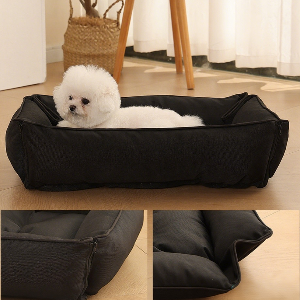 2-in-1 Waterproof Oxford Pet Bed – Foldable Cushion Nest for Cats & Dogs
