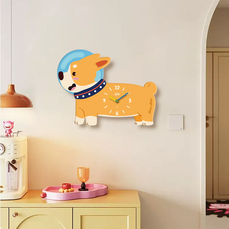 Cute Dog Wall Clock – Silent & Cartoon Design