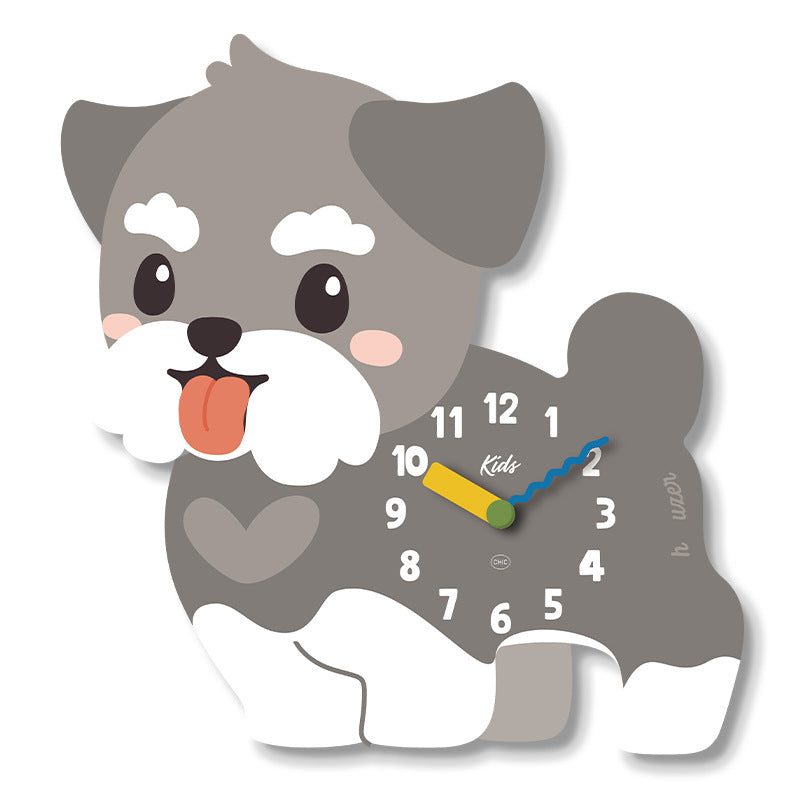 Cute Dog Wall Clock – Silent & Cartoon Design
