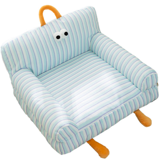 Striped Cozy Pet Sofa Bed for Small Dogs & Cats