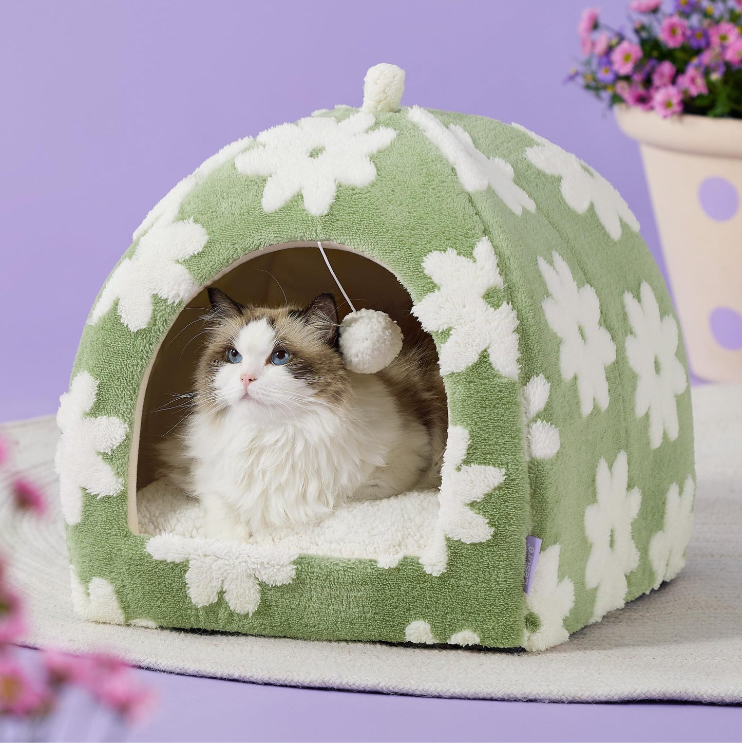 Cute Pet Tent Bed ā All-Season Warm Mongolian Yurt for Cats & Small Dog