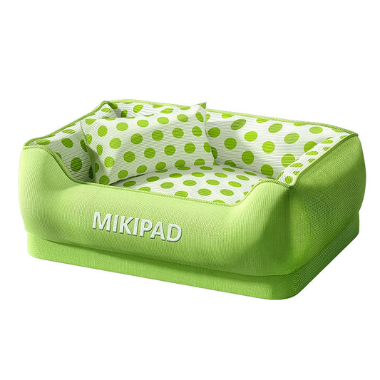 Orthopedic Pet Sofa Bed – Green Washable Oxford Nest with 3D Foam for Dogs & Cat