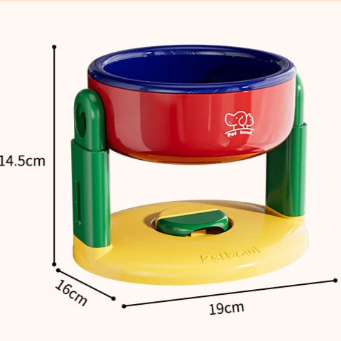Adjustable Cartoon Pet Bowl – Elevated Anti-Tip Feeder for Cats & Dogs