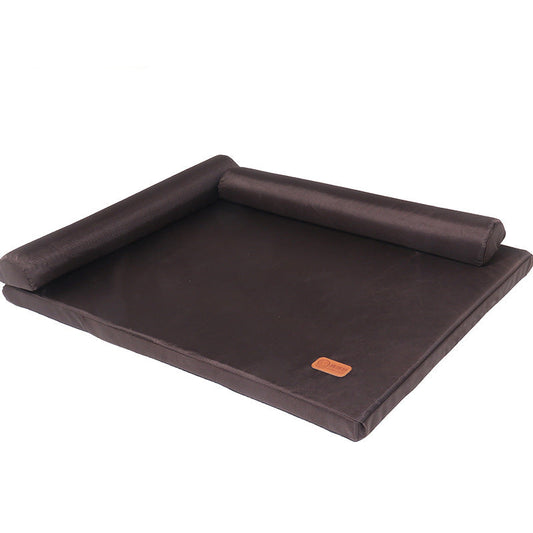 Waterproof Dog Bed with Pillow – Washable Oxford Mattress for Medium & Large Dogs