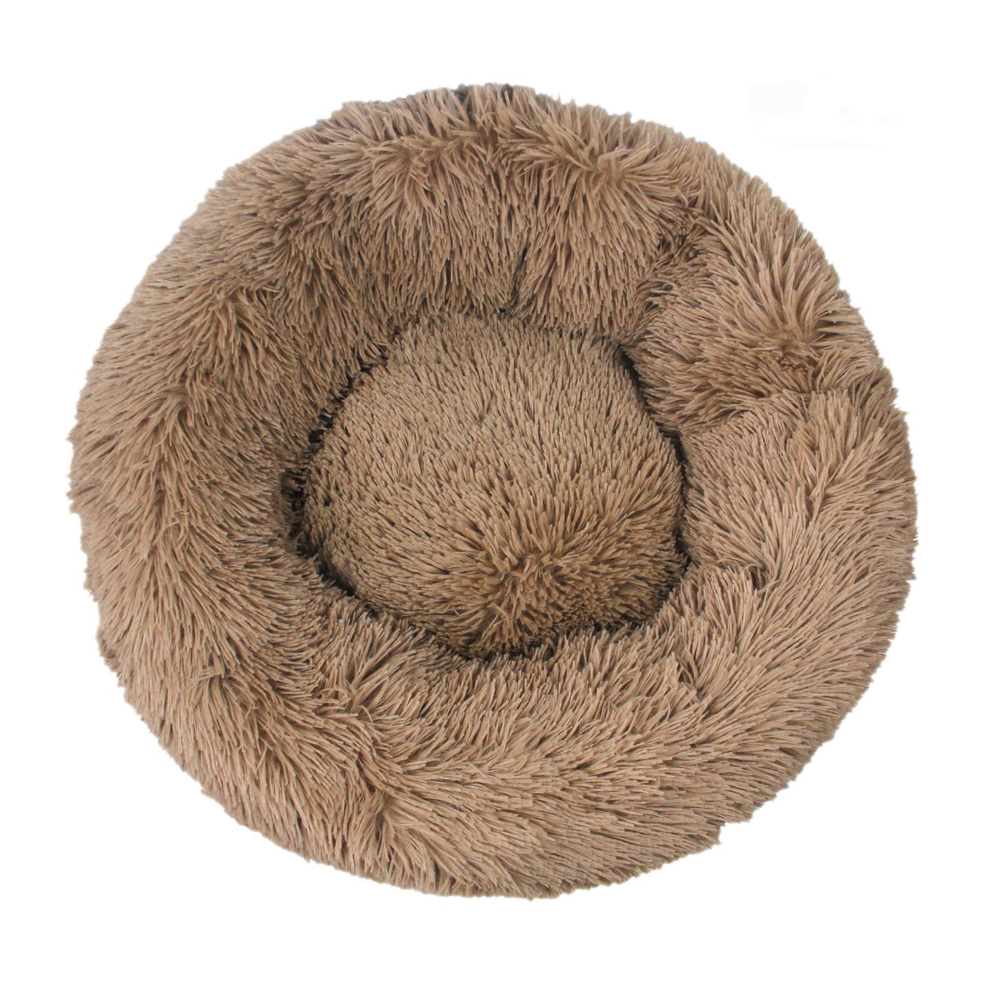 Plush Round Pet Bed – Soft Kennel Cushion for Cats & Small Dogs