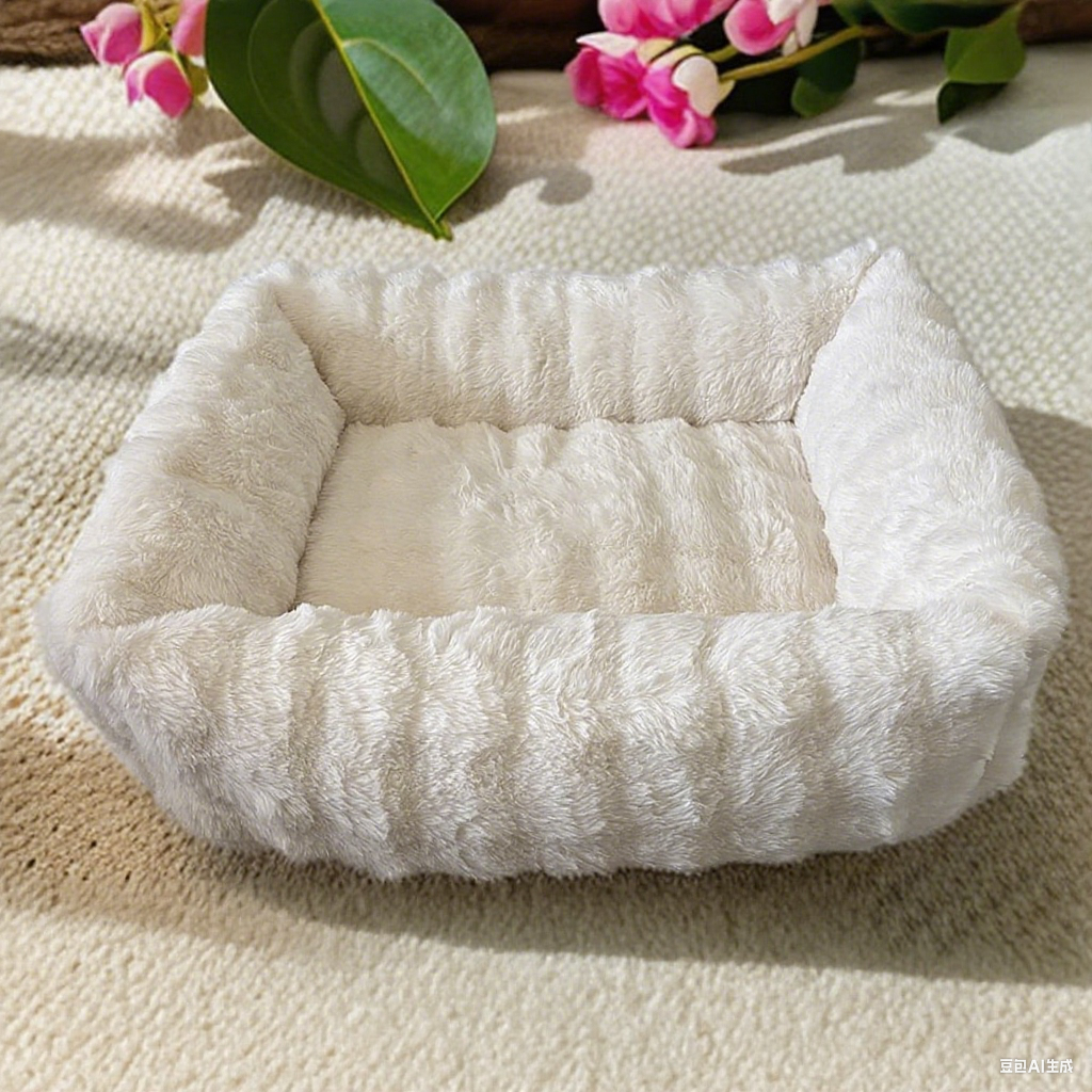 Plush Deep Donut Pet Bed – Soft & Spacious Nest for Cats and Small to Medium Dogs