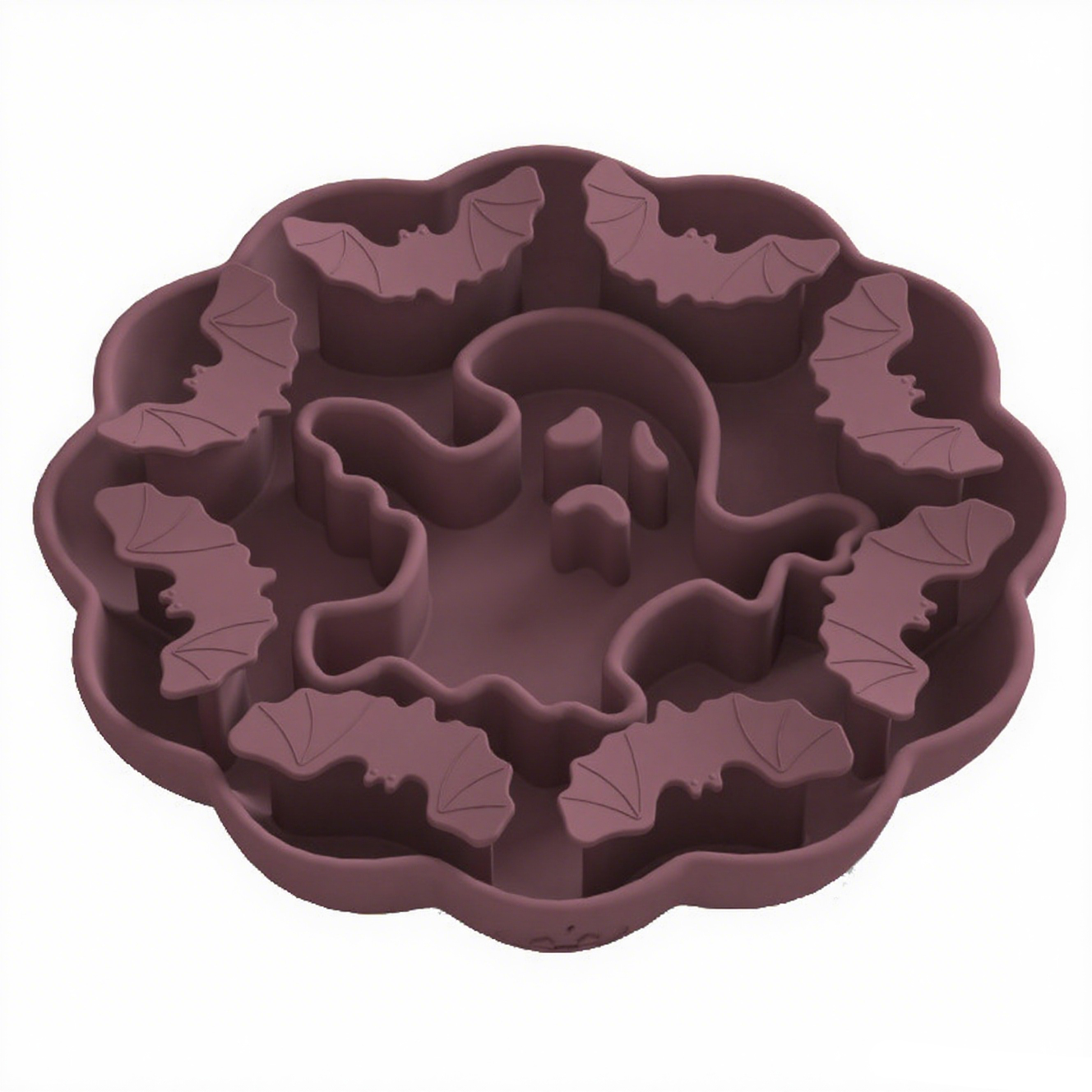 Pumpkin Halloween Purple Hot Sale Silicone Slow Feeder Pet Bowl with Suction Cup – Cat & Dog Food Dish