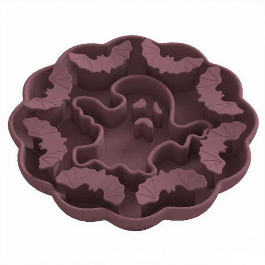 Pumpkin Halloween Purple Hot Sale Silicone Slow Feeder Pet Bowl with Suction Cup – Cat & Dog Food Dish