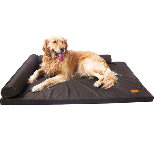 Waterproof Dog Bed with Pillow – Washable Oxford Mattress for Medium & Large Dogs