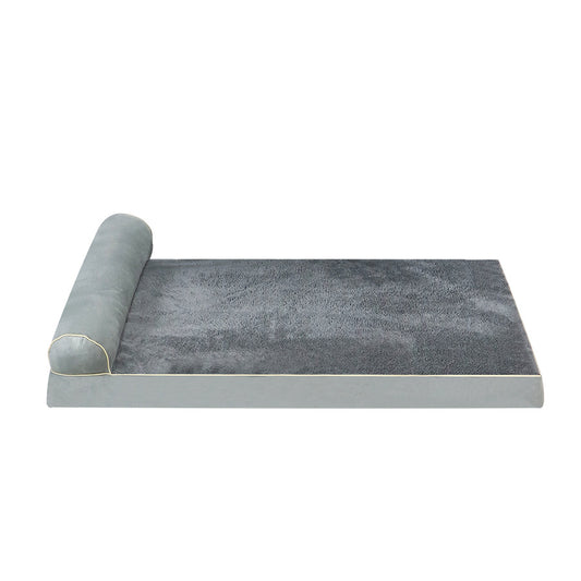 Orthopedic Pet Sofa Bed – 3D High-Resilience Foam Dog Couch with Side Bolster