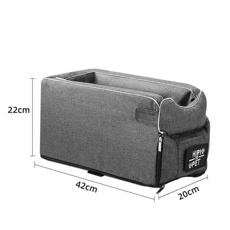 Pet Car Seat Bed for Small Dogs & Cats – Travel Safety Booster with Harness