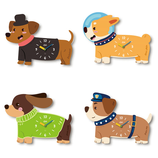 Cute Dog Wall Clock – Silent & Cartoon Design