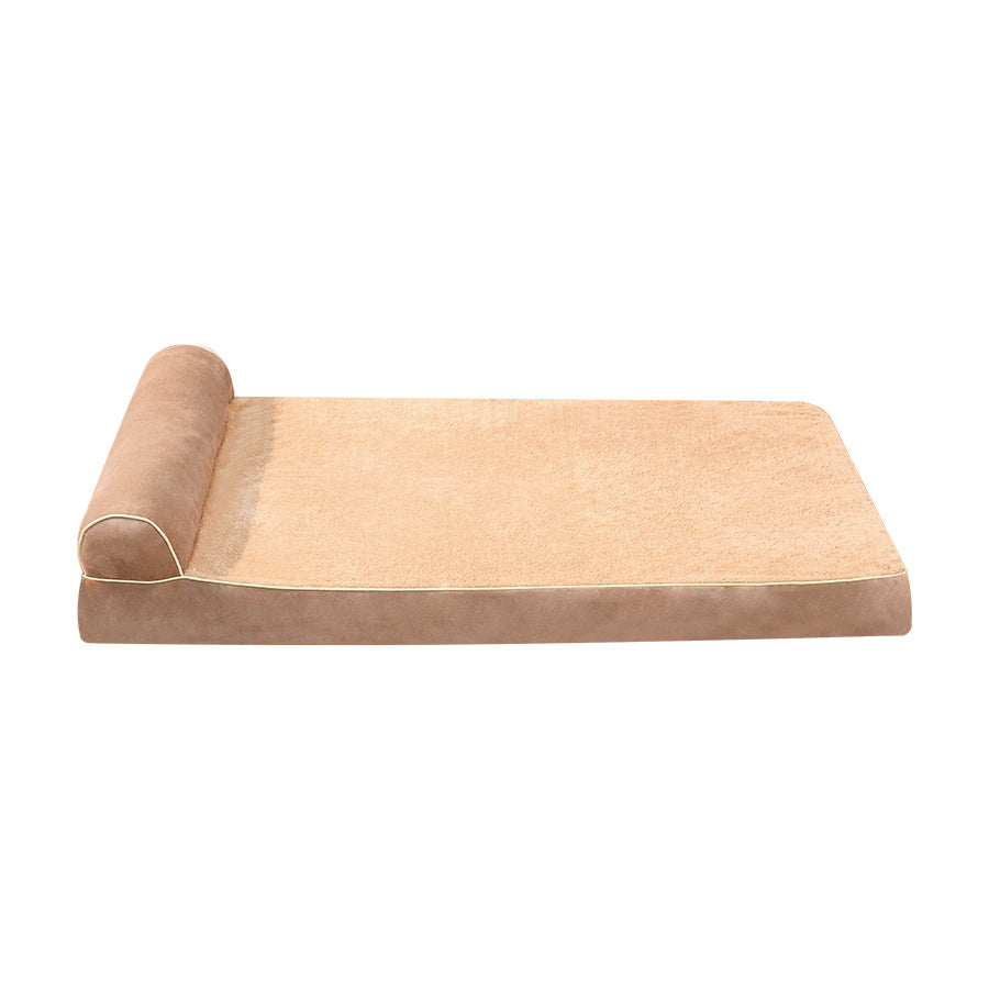 Orthopedic Pet Sofa Bed – 3D High-Resilience Foam Dog Couch with Side Bolster