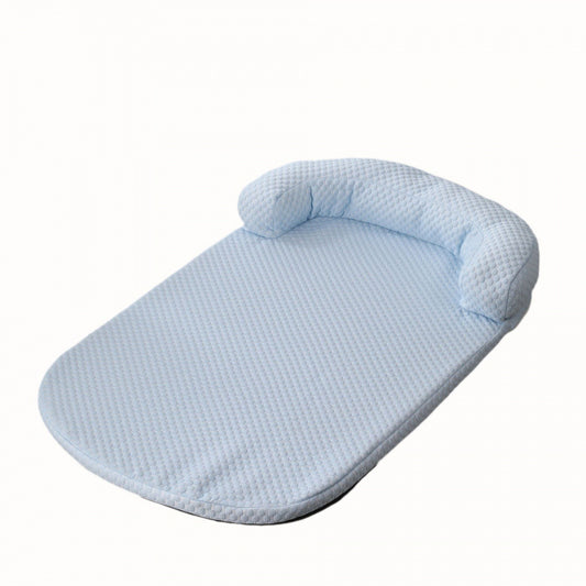 Summer Cooling Pet Mat – Breathable Ice Silk Bed Pad with 3D Sponge for Dogs & Cats
