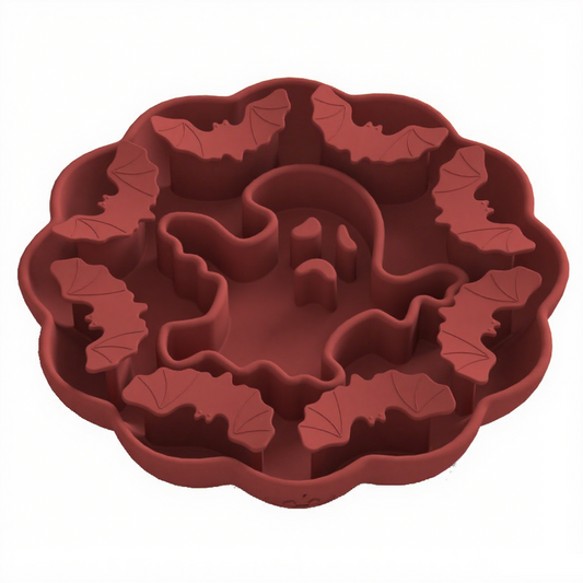 Pumpkin Halloween Red Hot Sale Silicone Slow Feeder Pet Bowl with Suction Cup – Cat & Dog Food Dish